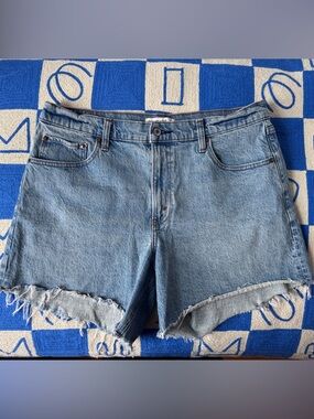 Abercrombie and Fitch High-Rise Dad Short light wash size 32